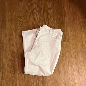 Abercrombie curve love ankle straight ultra high rise jeans - white